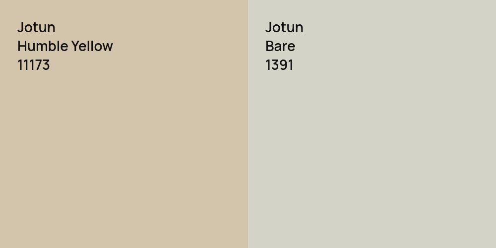 Jotun Humble Yellow vs. Jotun Bare