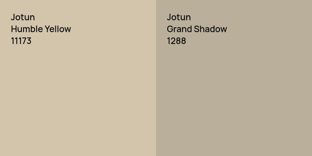 Jotun Humble Yellow vs. Jotun Grand Shadow