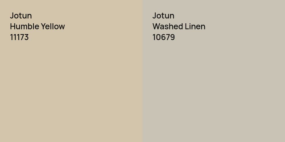 Jotun Humble Yellow vs. Jotun Washed Linen