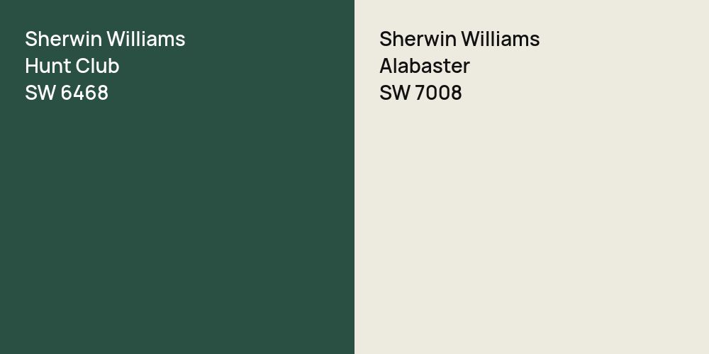 Sherwin Williams Hunt Club vs. Sherwin Williams Alabaster