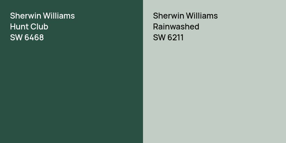 Sherwin Williams Hunt Club vs. Sherwin Williams Rainwashed