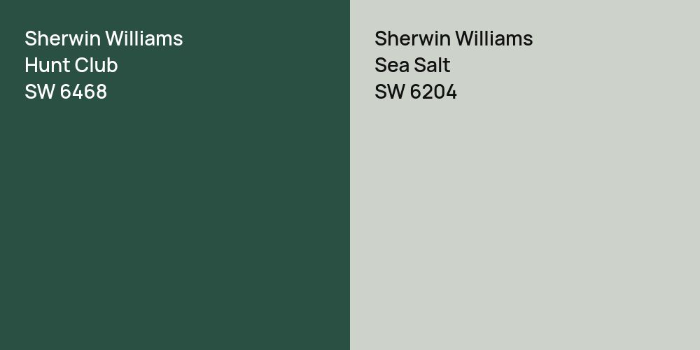 Sherwin Williams Hunt Club vs. Sherwin Williams Sea Salt