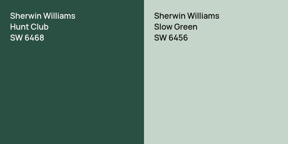 Sherwin Williams Hunt Club vs. Sherwin Williams Slow Green