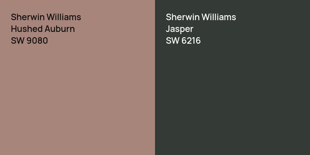 Sherwin Williams Hushed Auburn vs. Sherwin Williams Jasper