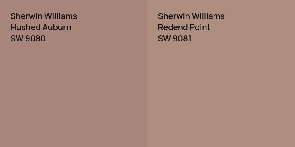 Sherwin Williams Hushed Auburn vs. Sherwin Williams Redend Point