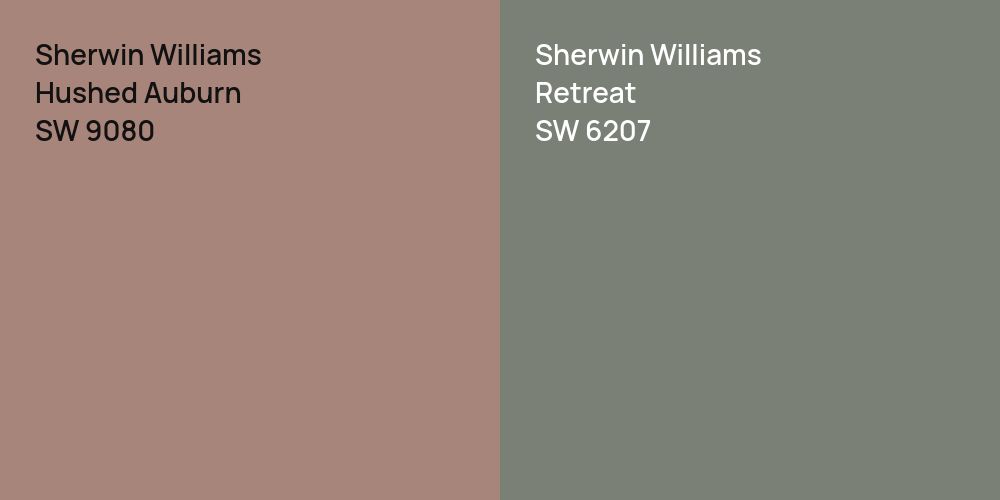 Sherwin Williams Hushed Auburn vs. Sherwin Williams Retreat