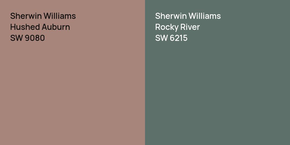 Sherwin Williams Hushed Auburn vs. Sherwin Williams Rocky River