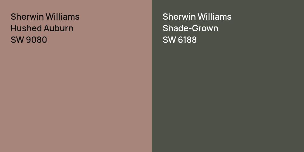 Sherwin Williams Hushed Auburn vs. Sherwin Williams Shade-Grown