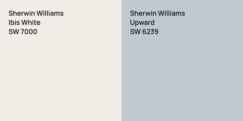 Sherwin Williams Ibis White vs. Sherwin Williams Upward