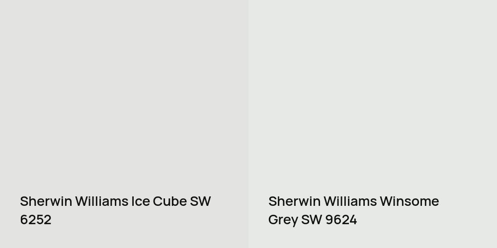 Sherwin Williams Ice Cube vs. Sherwin Williams Winsome Grey