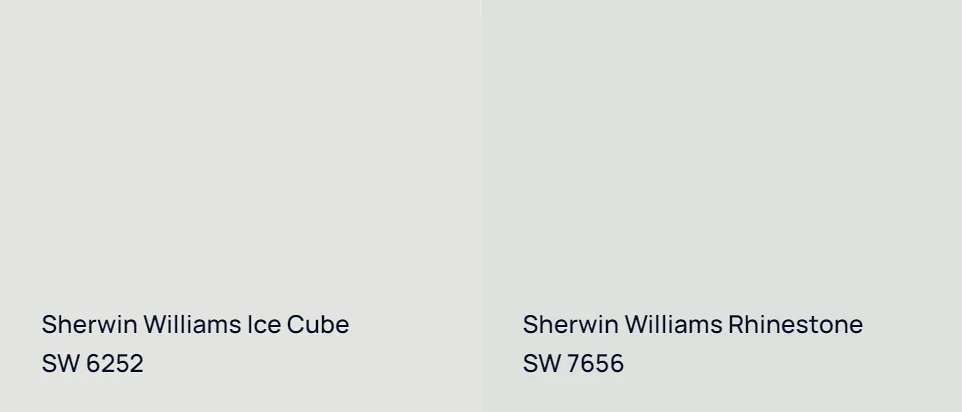 Sherwin Williams Ice Cube SW 6252 vs Sherwin Williams Rhinestone SW 7656