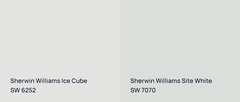Sherwin Williams Ice Cube SW 6252 vs Sherwin Williams Site White SW 7070