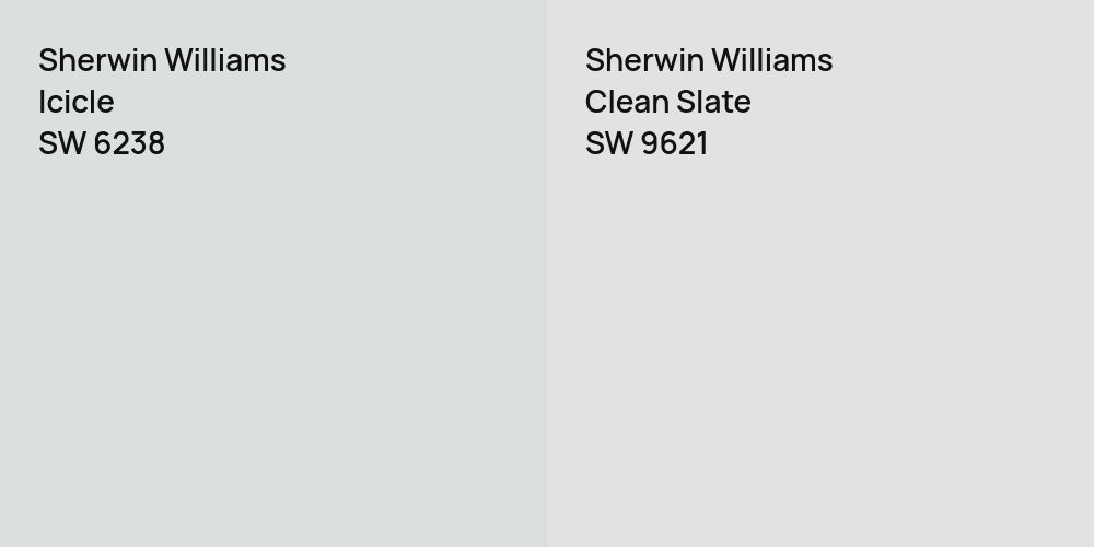 Sherwin Williams Icicle vs. Sherwin Williams Clean Slate