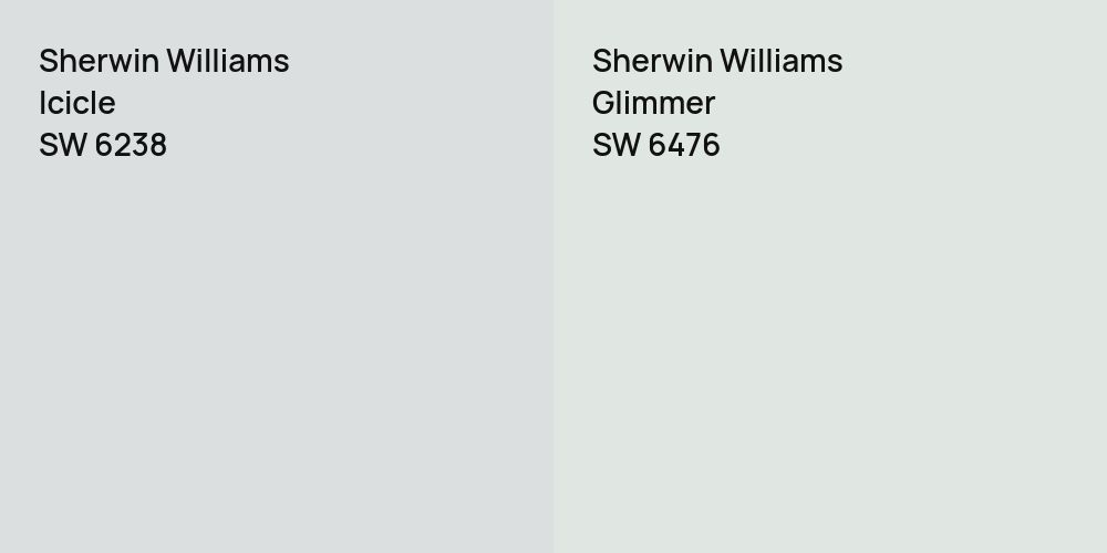 Sherwin Williams Icicle vs. Sherwin Williams Glimmer