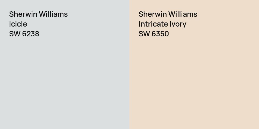 Sherwin Williams Icicle vs. Sherwin Williams Intricate Ivory