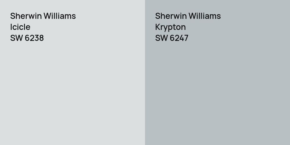 Sherwin Williams Icicle vs. Sherwin Williams Krypton