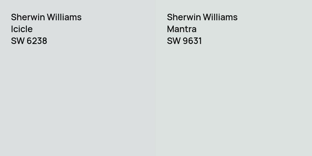 Sherwin Williams Icicle vs. Sherwin Williams Mantra