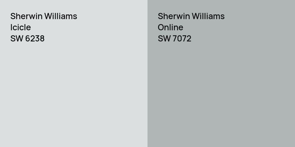 Sherwin Williams Icicle vs. Sherwin Williams Online