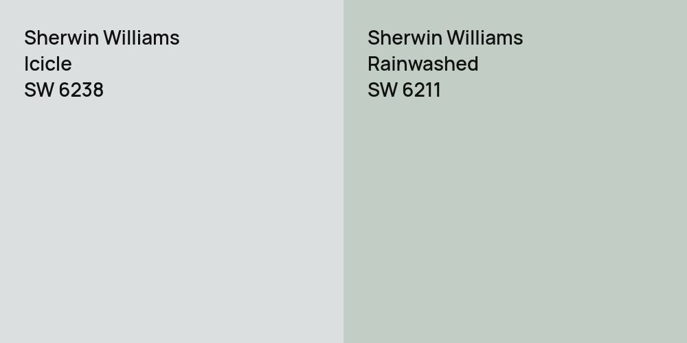 Sherwin Williams Icicle vs. Sherwin Williams Rainwashed