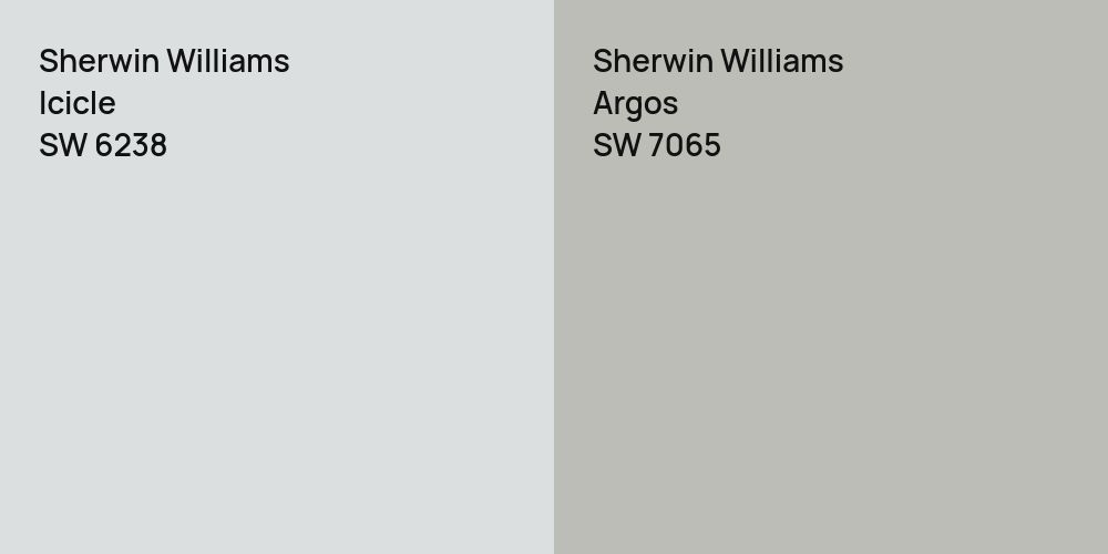 Sherwin Williams Icicle vs. Sherwin Williams Argos