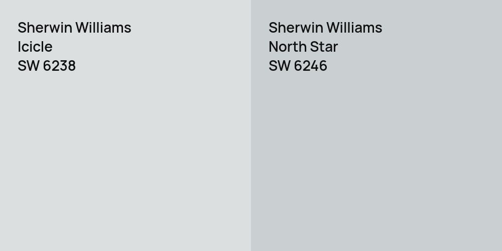 Sherwin Williams Icicle vs. Sherwin Williams North Star