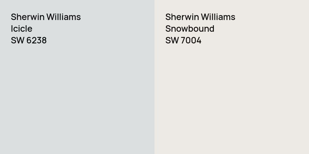 Sherwin Williams Icicle vs. Sherwin Williams Snowbound