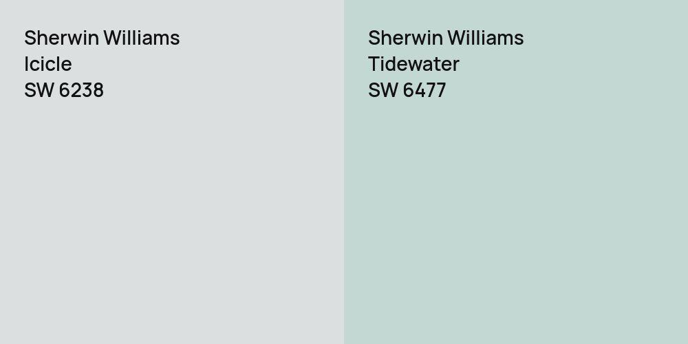 Sherwin Williams Icicle vs. Sherwin Williams Tidewater