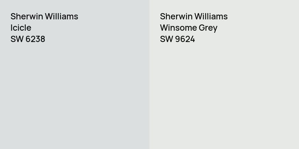 Sherwin Williams Icicle vs. Sherwin Williams Winsome Grey