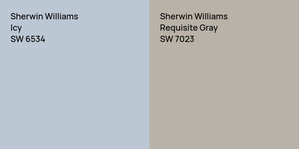 Sherwin Williams Icy vs. Sherwin Williams Requisite Gray