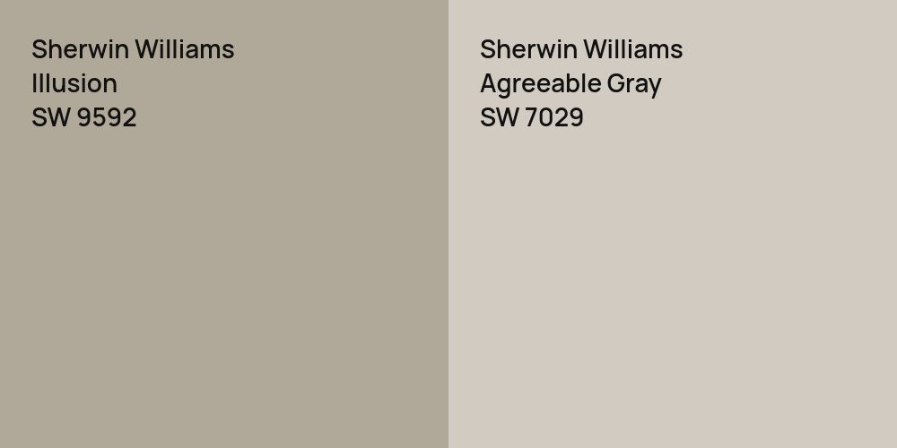 Sherwin Williams Illusion vs. Sherwin Williams Agreeable Gray