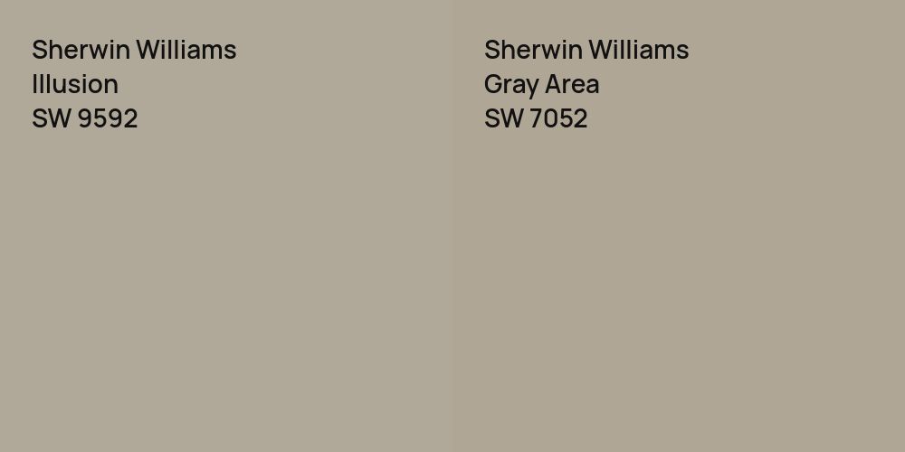 Sherwin Williams Illusion vs. Sherwin Williams Gray Area