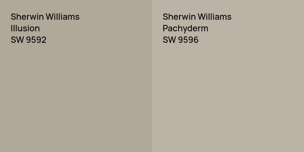 Sherwin Williams Illusion vs. Sherwin Williams Pachyderm