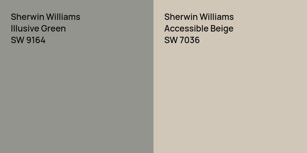 Sherwin Williams Illusive Green vs. Sherwin Williams Accessible Beige