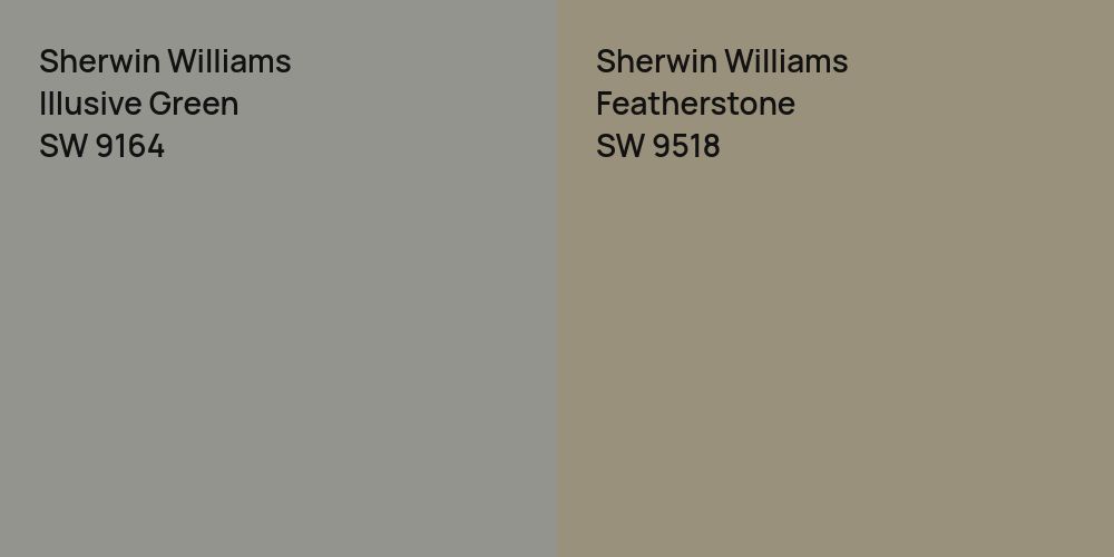 Sherwin Williams Illusive Green vs. Sherwin Williams Featherstone