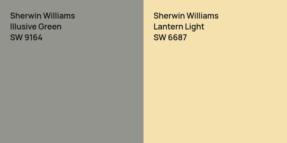 Sherwin Williams Illusive Green vs. Sherwin Williams Lantern Light