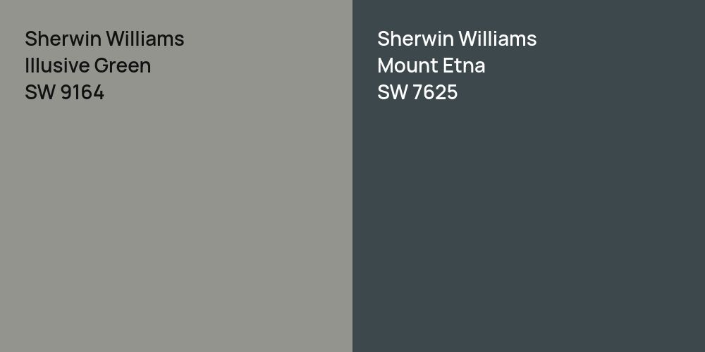 Sherwin Williams Illusive Green vs. Sherwin Williams Mount Etna