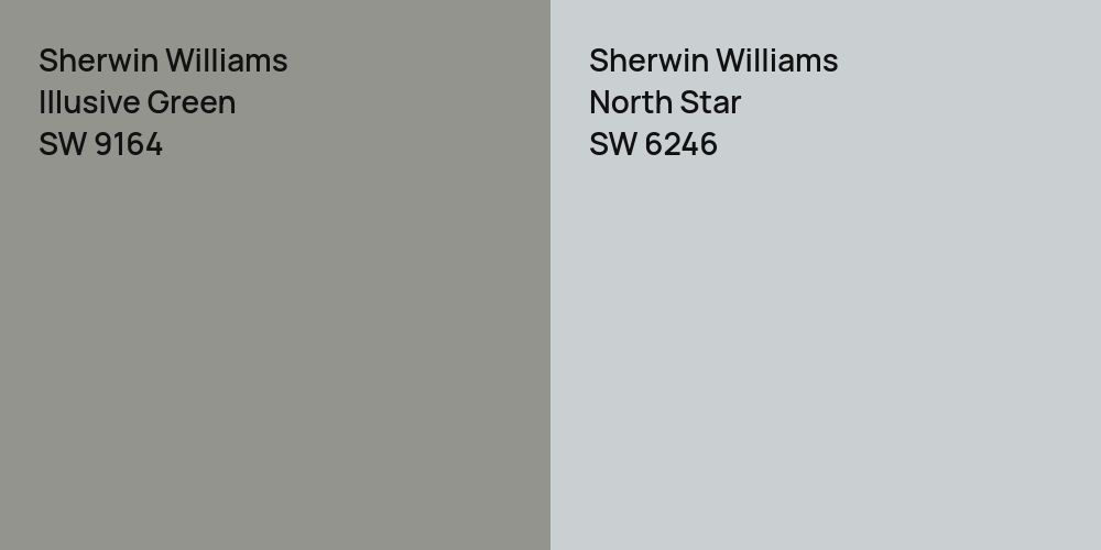 Sherwin Williams Illusive Green vs. Sherwin Williams North Star