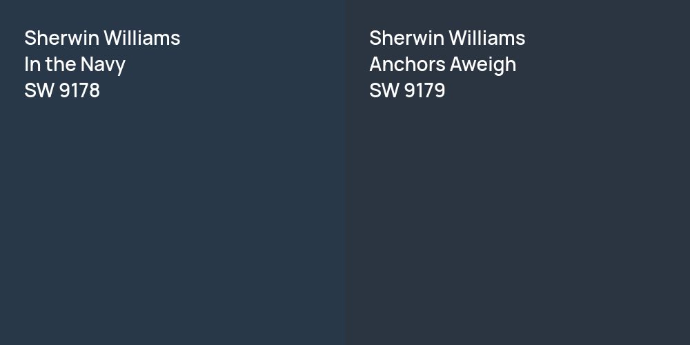 Sherwin Williams In the Navy vs. Sherwin Williams Anchors Aweigh