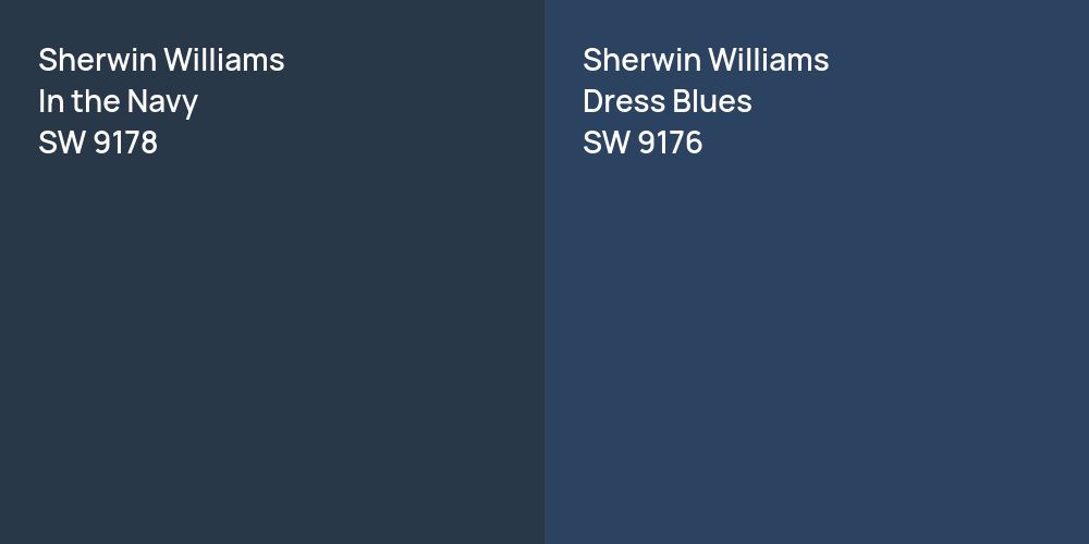 Sherwin Williams In the Navy vs. Sherwin Williams Dress Blues