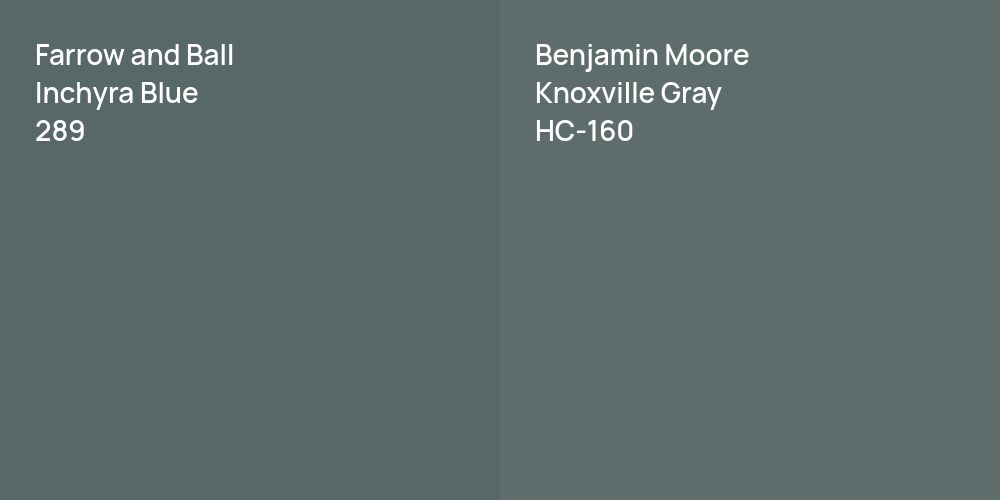 Farrow and Ball Inchyra Blue vs. Benjamin Moore Knoxville Gray