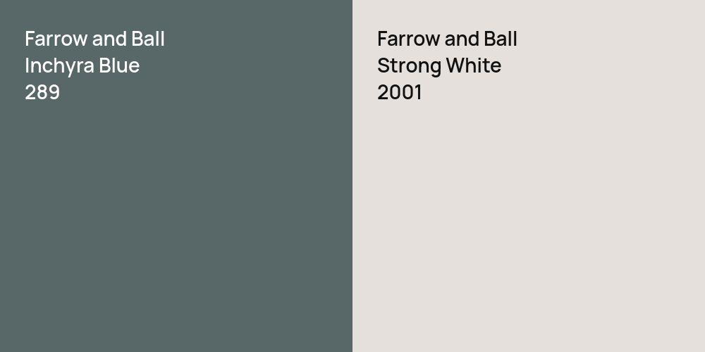 Farrow and Ball Inchyra Blue vs. Farrow and Ball Strong White