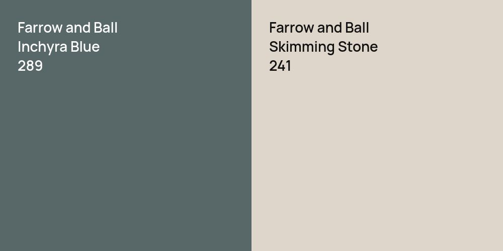 Farrow and Ball Inchyra Blue vs. Farrow and Ball Skimming Stone