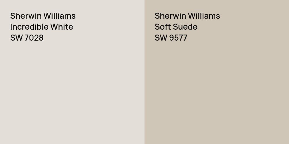 Sherwin Williams Incredible White vs. Sherwin Williams Soft Suede