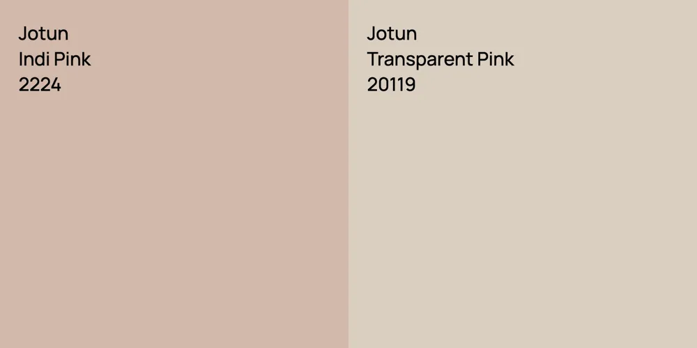 Jotun Indi Pink vs. Jotun Transparent Pink