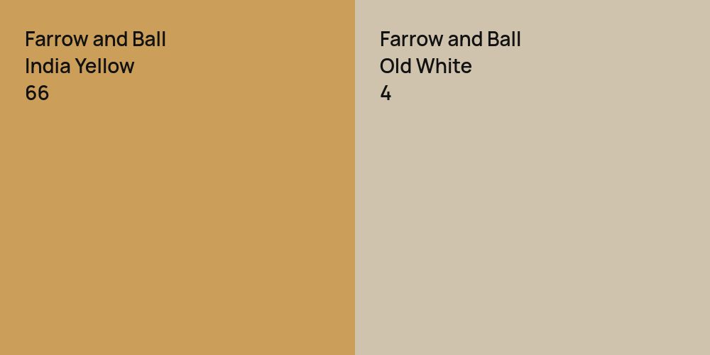 Farrow and Ball India Yellow vs. Farrow and Ball Old White