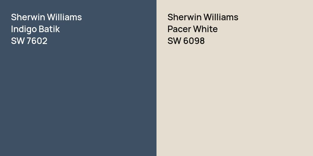 Sherwin Williams Indigo Batik vs. Sherwin Williams Pacer White