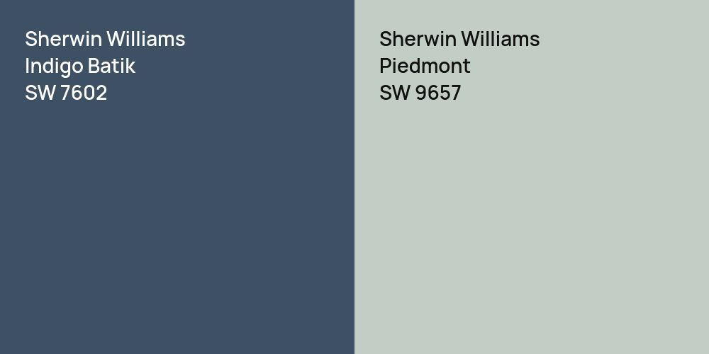 Sherwin Williams Indigo Batik vs. Sherwin Williams Piedmont