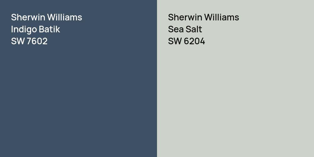 Sherwin Williams Indigo Batik vs. Sherwin Williams Sea Salt