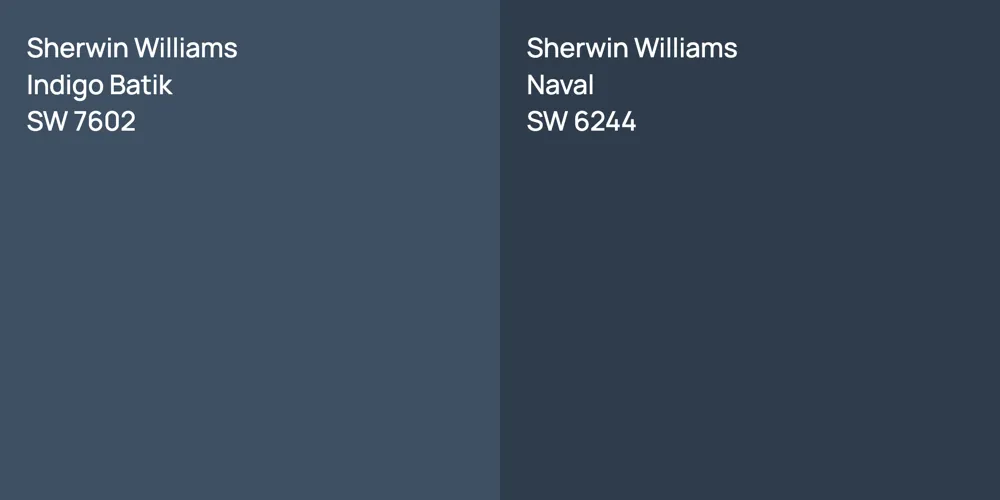 Sherwin Williams Indigo Batik vs. Sherwin Williams Naval