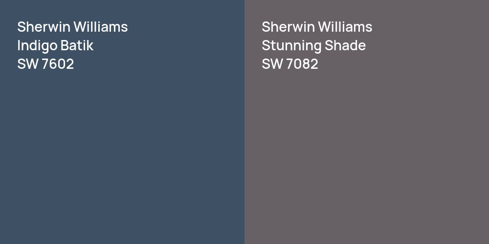 Sherwin Williams Indigo Batik vs. Sherwin Williams Stunning Shade